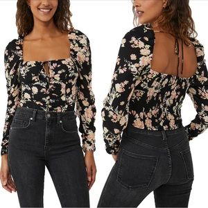 Free people cropped long sleeve top (NWT)